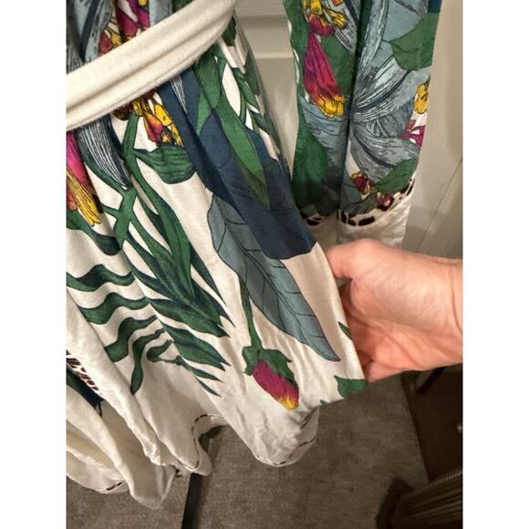 Soma Intimates Short Pipe Cool Nights Robe in Jungle Floral, L/XL - Picture 5 of 8